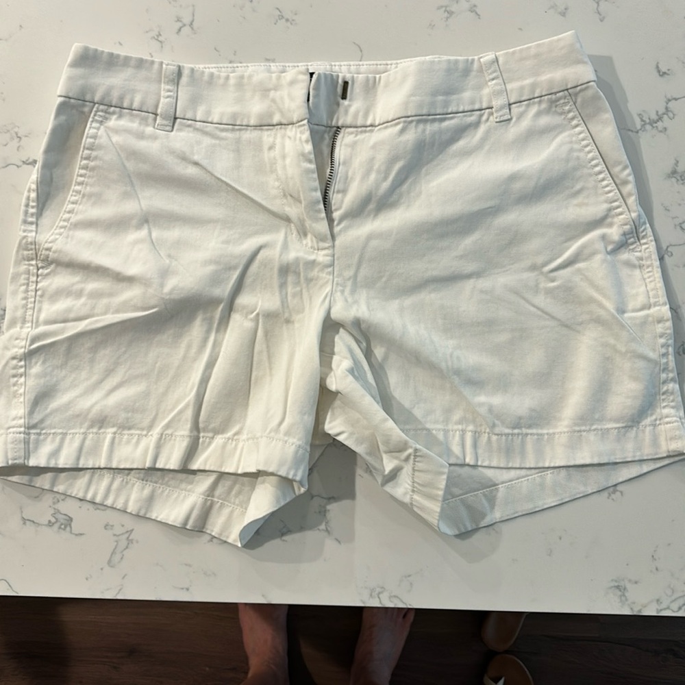 J Crew White Shorts 4” Inseam Size 8